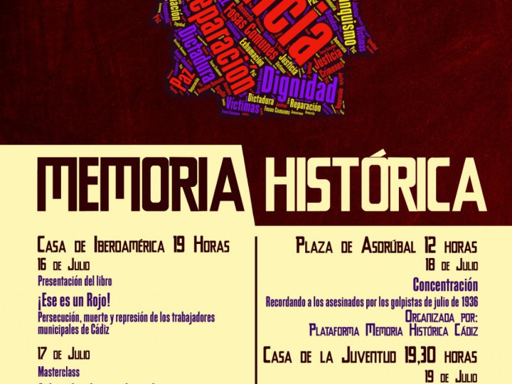 Dos libros, una masterclass y una concentración para ahondar en la Memoria Histórica de Cádiz